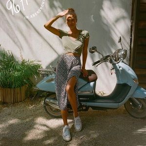 Abercrombie Patterned Midi Skirt